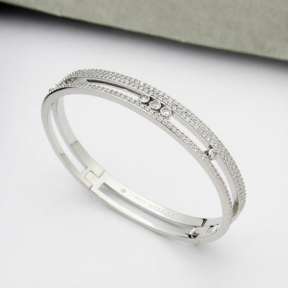 [Panda Jewelry]Move Romane pav茅 bangle