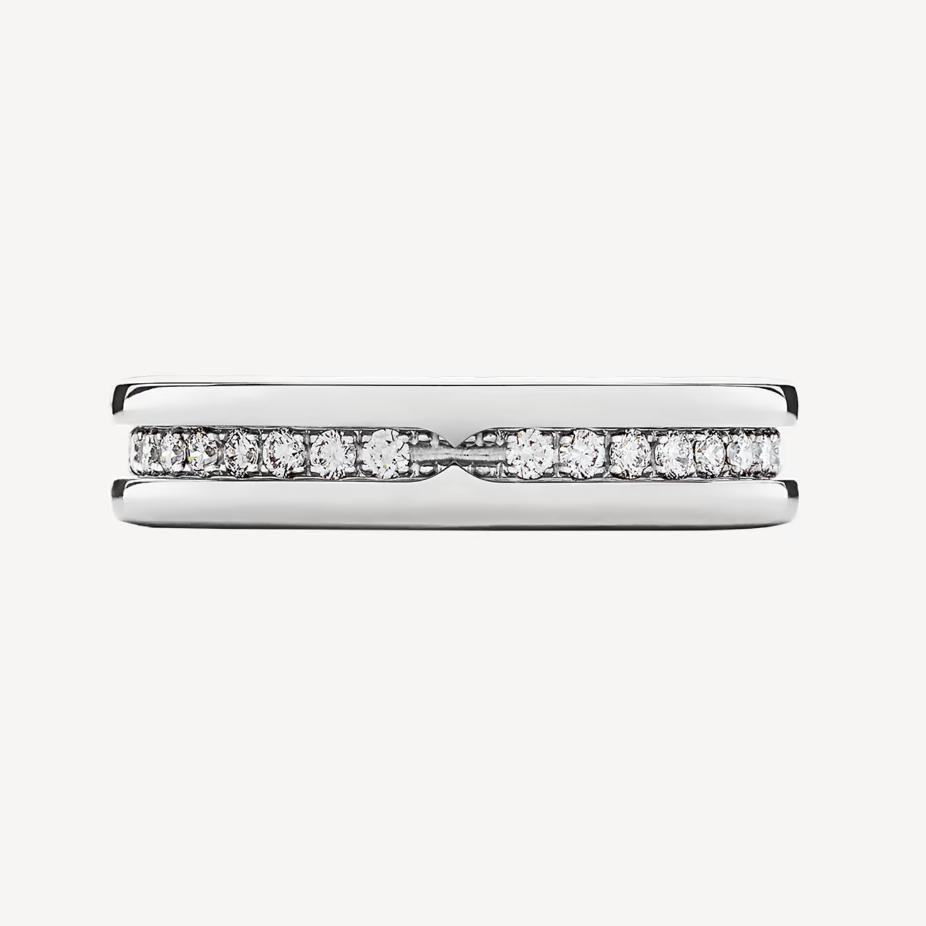 [Panda Jewelry]ZERO 1 ONE-BAND PAVED DIAMONDS ON THE SPIRAL RING
