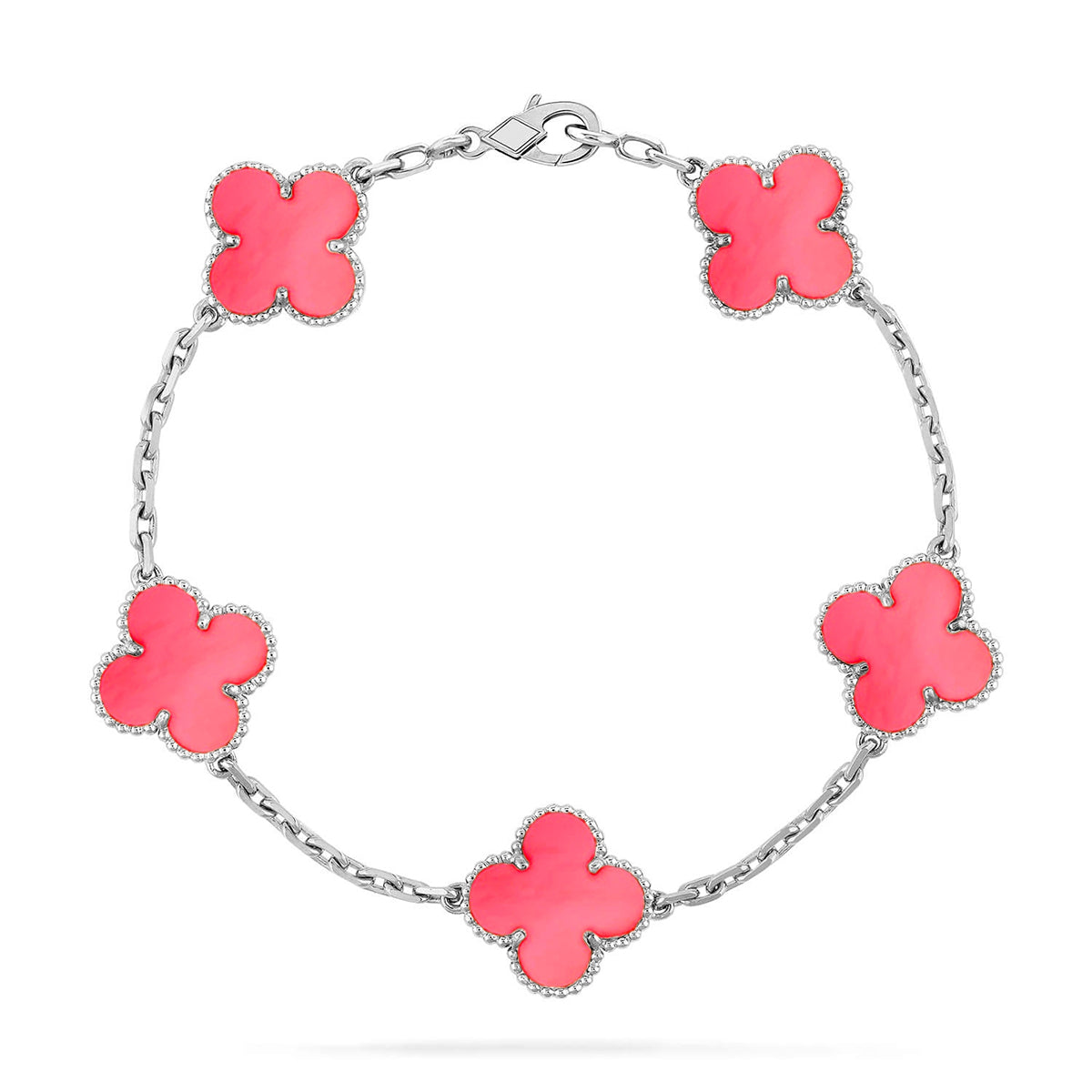 [Panda Jewelry] CLOVER 5 MOTIFS  PINK MOP BRACELET COLLECTION
