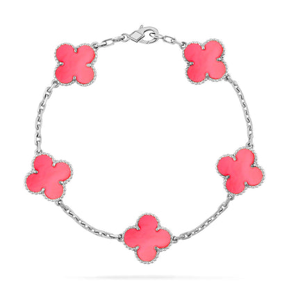 [Panda Jewelry] CLOVER 5 MOTIFS  PINK MOP BRACELET COLLECTION