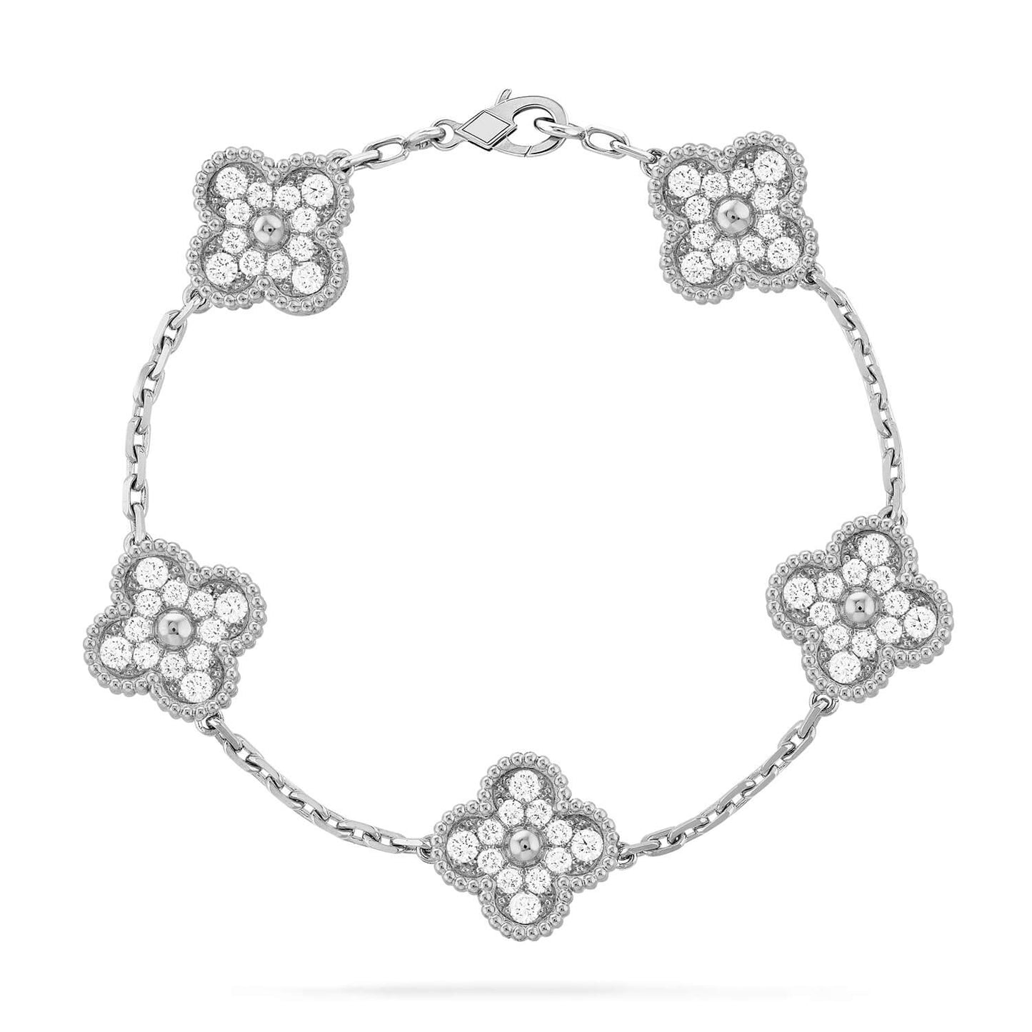 [StPanda Jewelryar Jewelry] CLOVER 5 MOTIF FULL DIAMOND BRACELET COLLECTION
