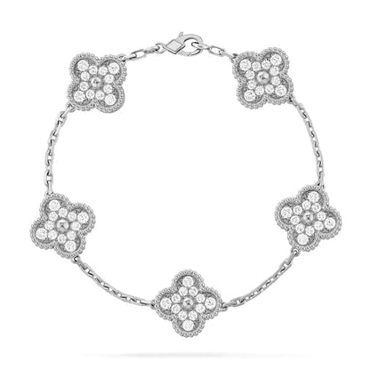 [StPanda Jewelryar Jewelry] CLOVER 5 MOTIF FULL DIAMOND BRACELET COLLECTION