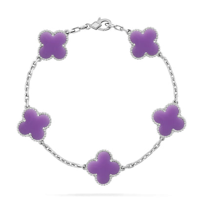 [Panda Jewelry]CLOVER 5 MOTIF LIGHT PURPLE BRACELET COLLECTION
