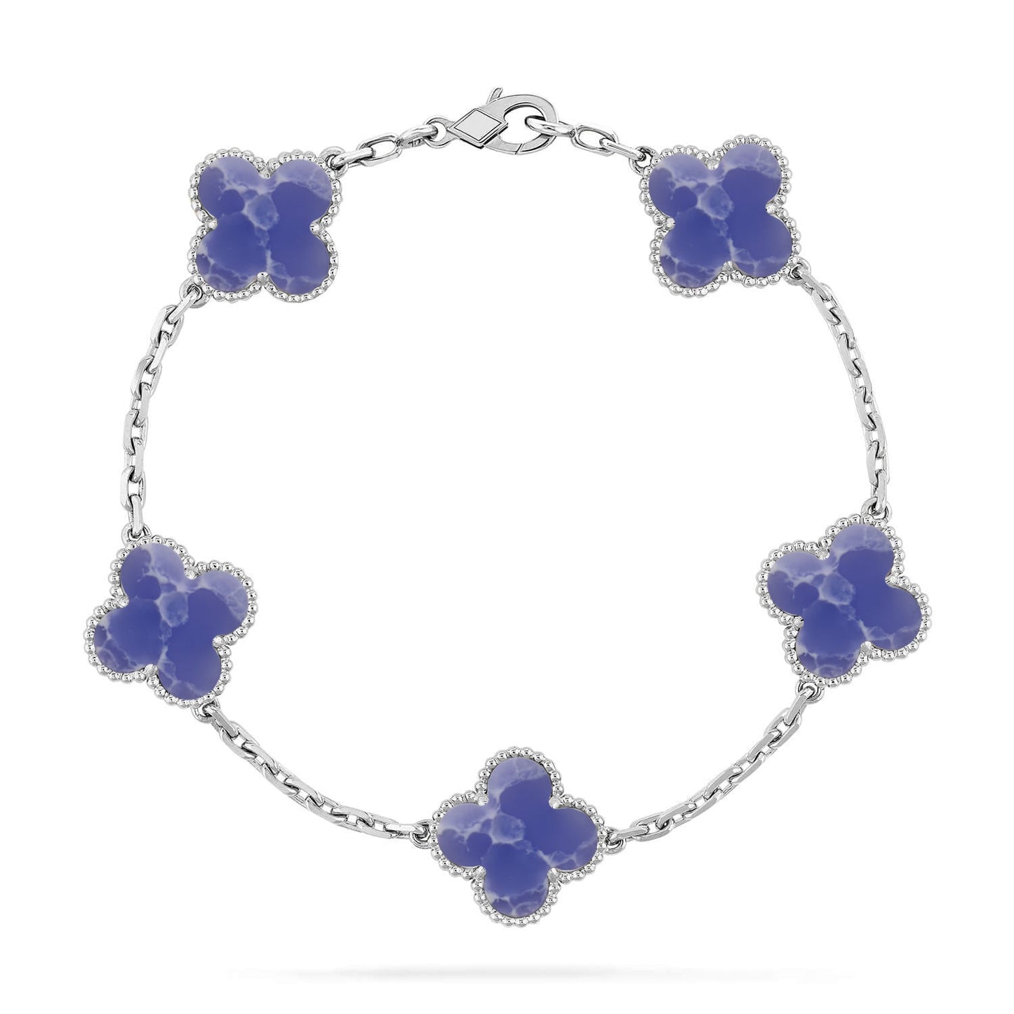 [Panda Jewelry]CLOVER 5 MOTIF BLUE VEINS BRACELET COLLECTION