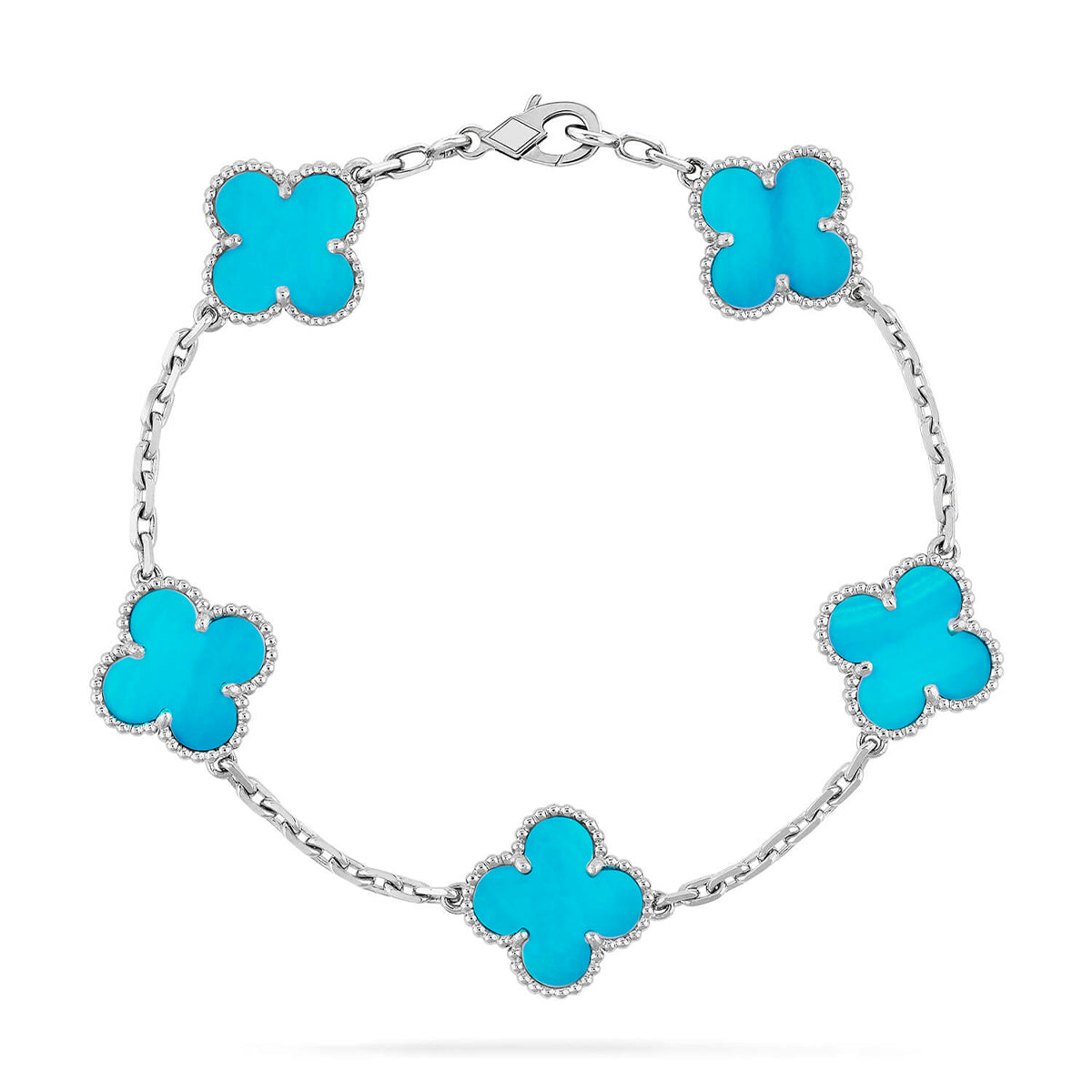 [Panda Jewelry] CLOVER 5 MOTIF TURQUOISE BRACELET COLLECTION