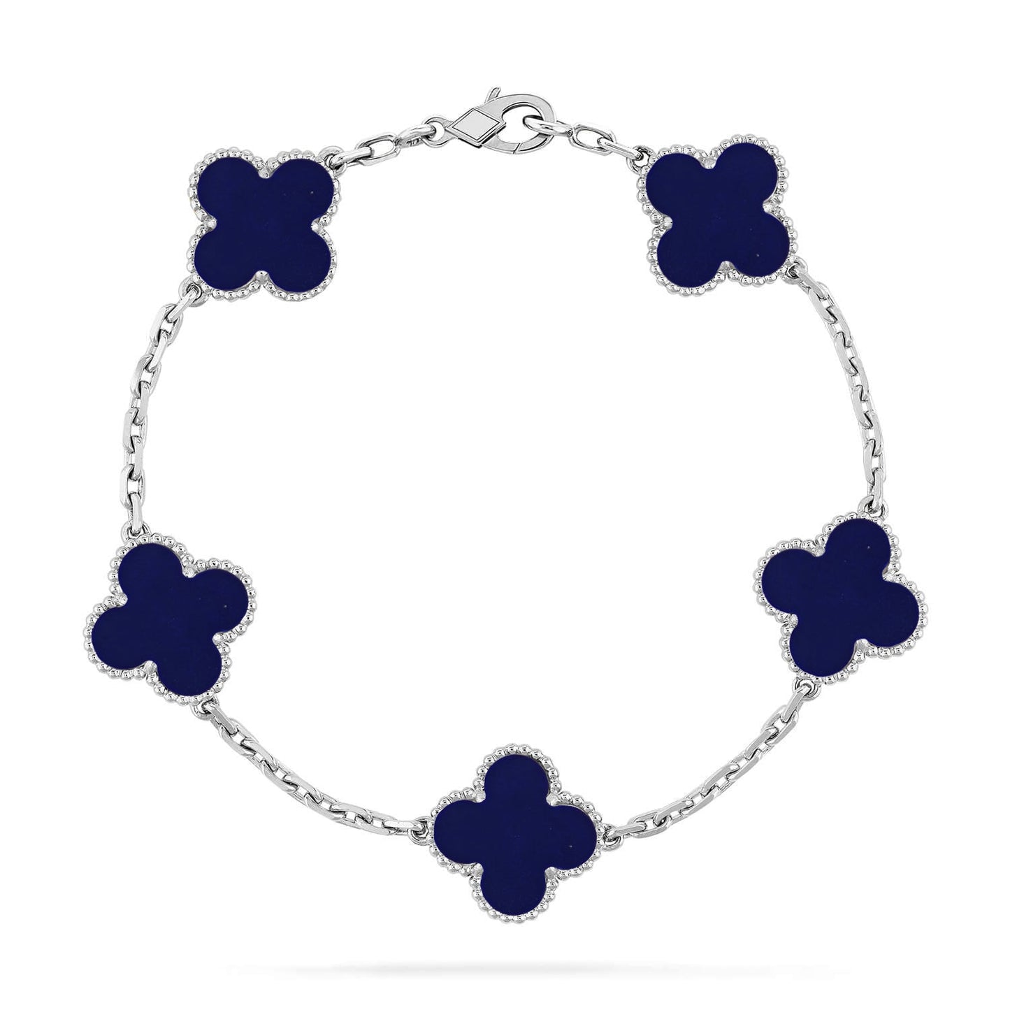 [Panda Jewelry]CLOVER 5 MOTIF LAPIS LAZULI BRACELET COLLECTION