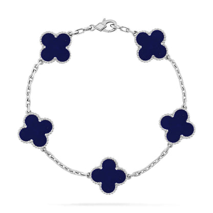 [Panda Jewelry]CLOVER 5 MOTIF LAPIS LAZULI BRACELET COLLECTION