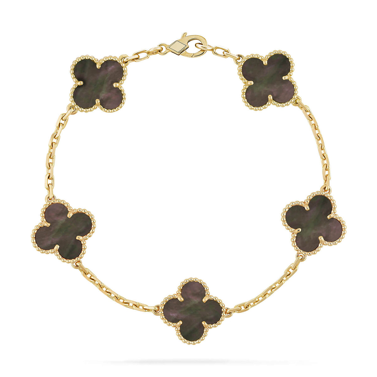 [Panda Jewelry] CLOVER 5 MOTIF GRAY MOP BRACELET COLLECTION