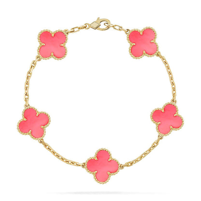 [Panda Jewelry] CLOVER 5 MOTIFS  PINK MOP BRACELET COLLECTION