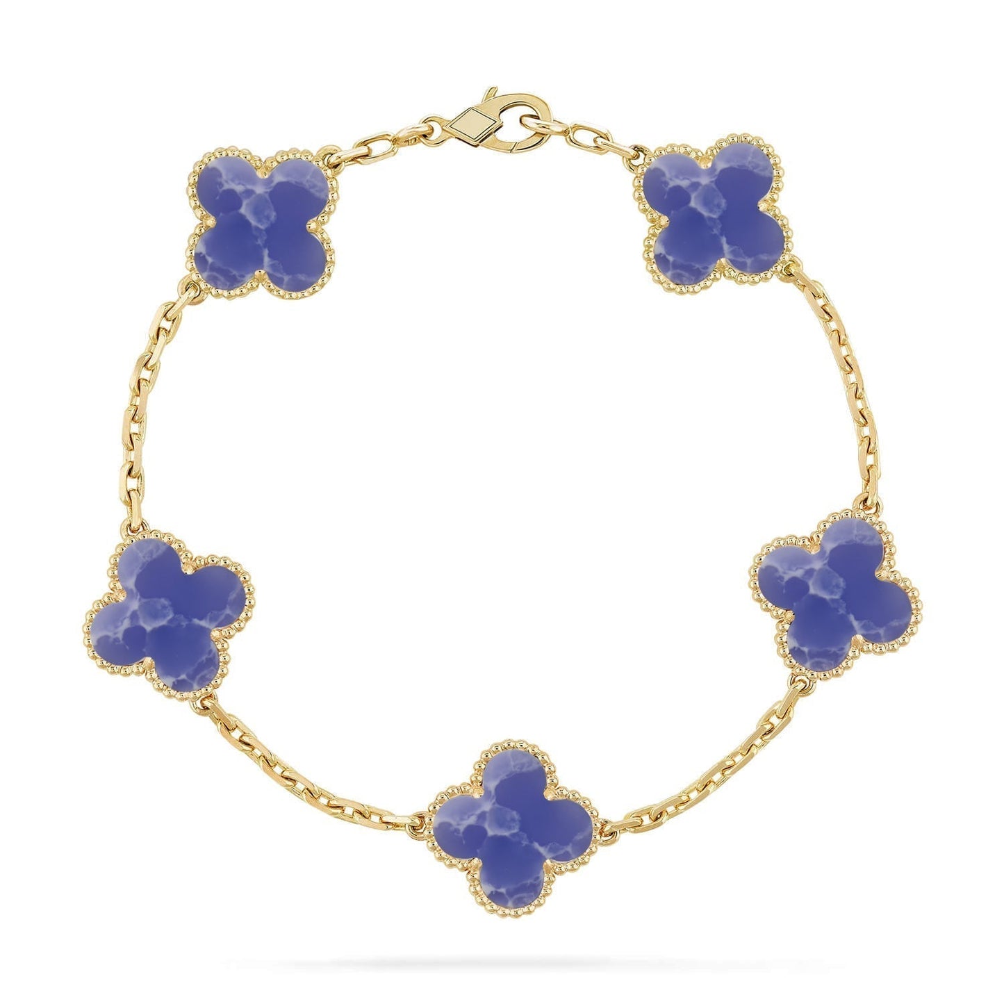 [Panda Jewelry]CLOVER 5 MOTIF BLUE VEINS BRACELET COLLECTION