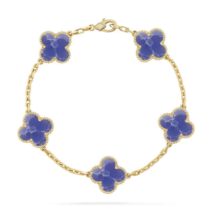 [Panda Jewelry]CLOVER 5 MOTIF BLUE VEINS BRACELET COLLECTION