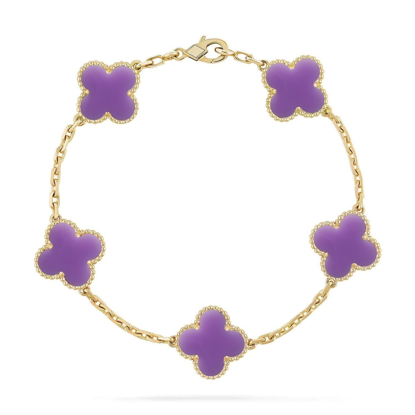 [Panda Jewelry]CLOVER 5 MOTIF LIGHT PURPLE BRACELET COLLECTION