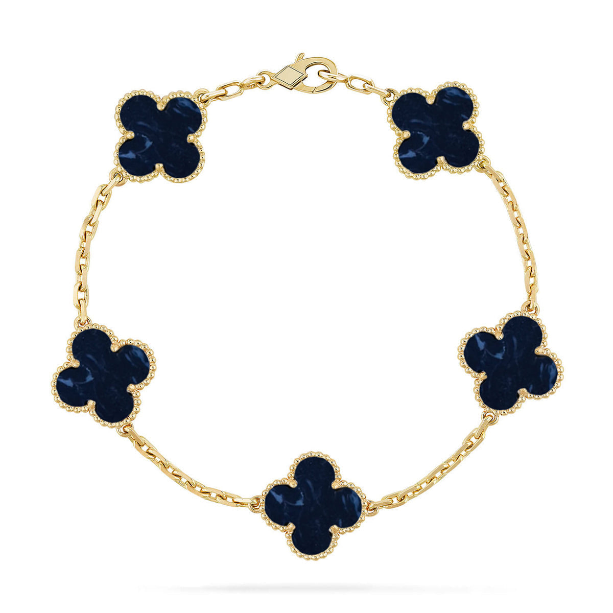 [Panda Jewelry]CLOVER 5 MOTIF PIETERSITE BRACELET COLLECTION