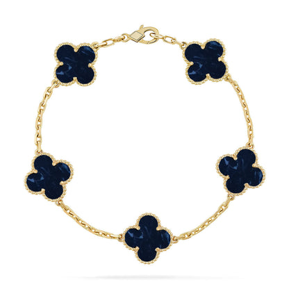[Panda Jewelry]CLOVER 5 MOTIF PIETERSITE BRACELET COLLECTION