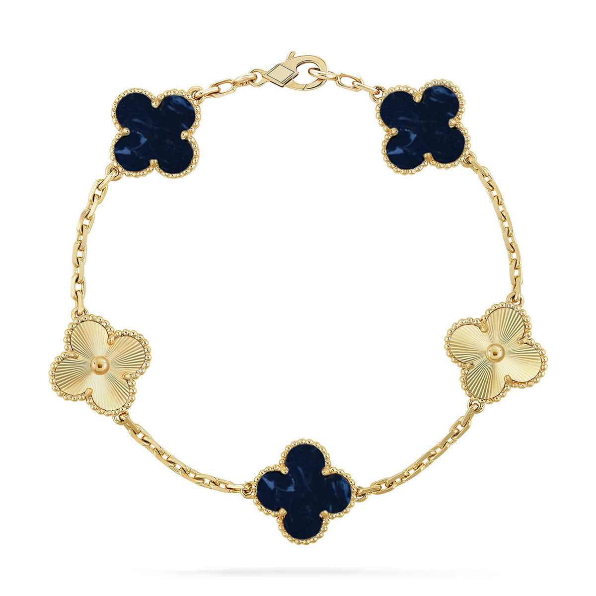 [Panda Jewelry]CLOVER 5 MOTIF PIETERSITE BRACELET COLLECTION