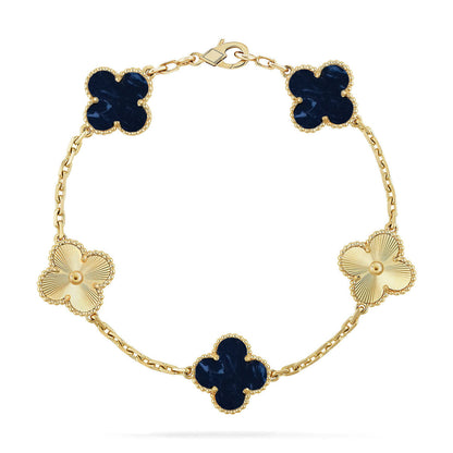 [Panda Jewelry]CLOVER 5 MOTIF PIETERSITE BRACELET COLLECTION