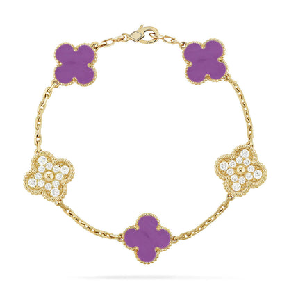[Panda Jewelry] CLOVER 5 MOTIF VIOLET BRACELET COLLECTION
