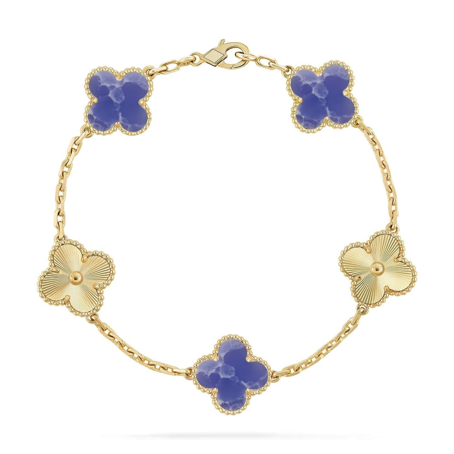 [Panda Jewelry]CLOVER 5 MOTIF BLUE VEINS BRACELET COLLECTION
