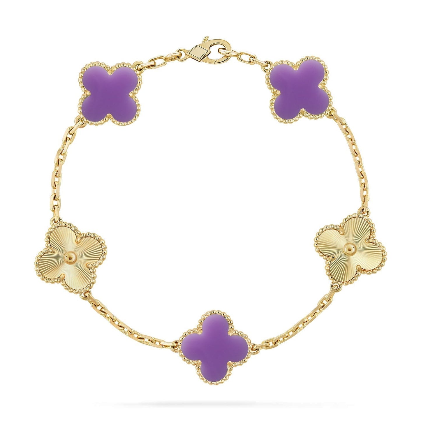 [Panda Jewelry]CLOVER 5 MOTIF LIGHT PURPLE BRACELET COLLECTION