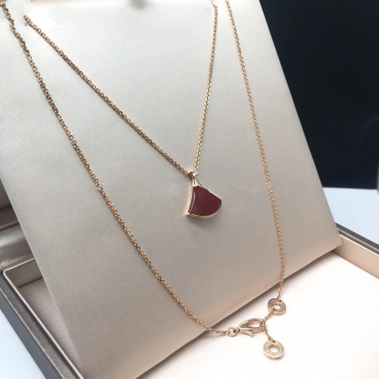 [Panda Jewelry]DREAM NECKLACE CARNELIAN 1 DIAMOND