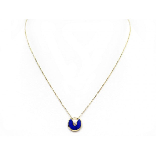 [Panda Jewelry]AMULETTE ROSE GOLD AGATE NECKLACE