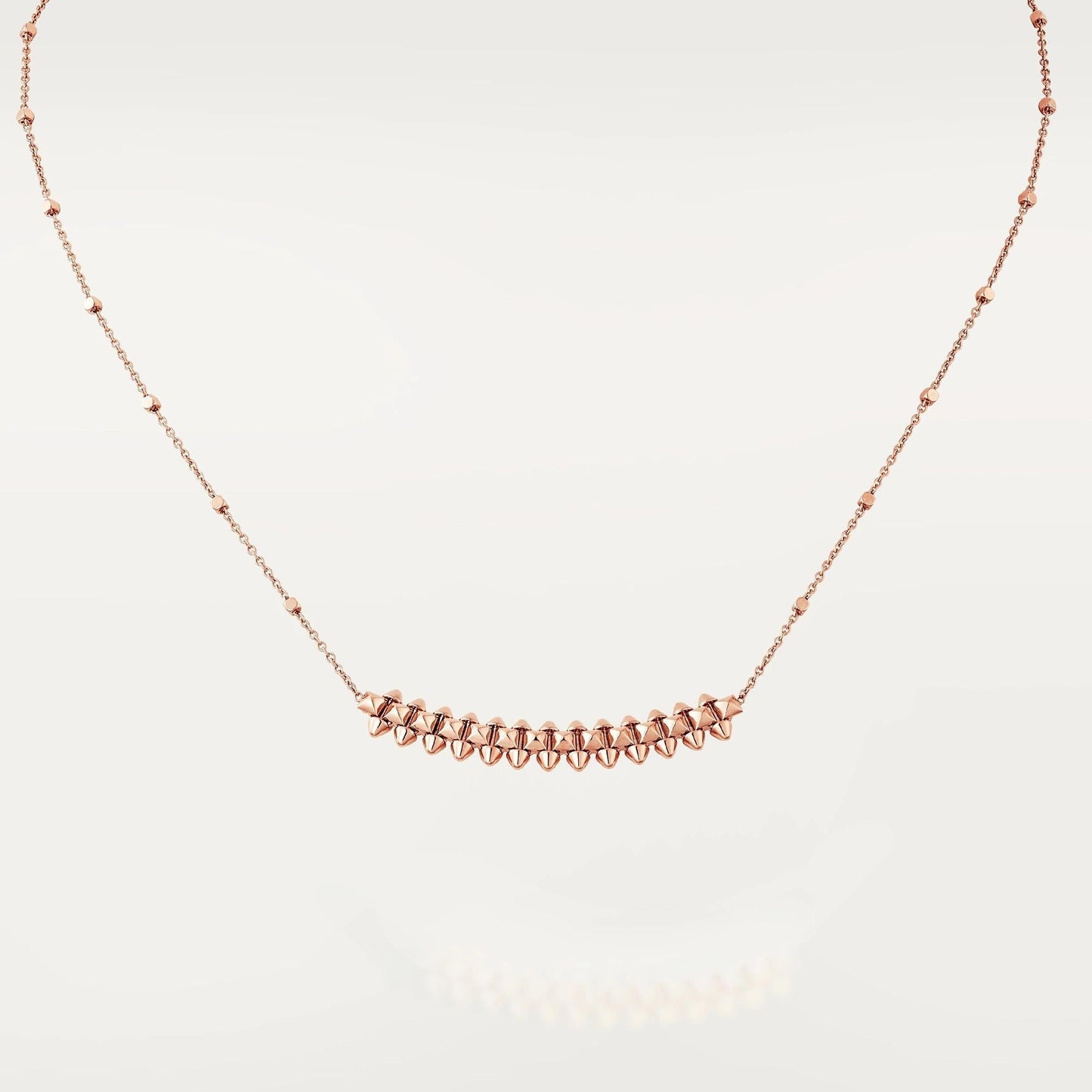 [Panda Jewelry]CLASH PINK GOLD NECKLACE