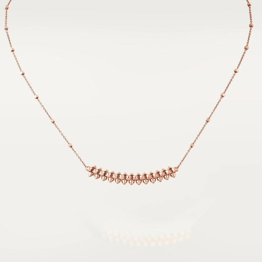 [Panda Jewelry]CLASH PINK GOLD NECKLACE