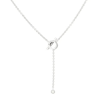 [Panda Jewelry]FINESSE SILVER DIAMOND NECKLACE