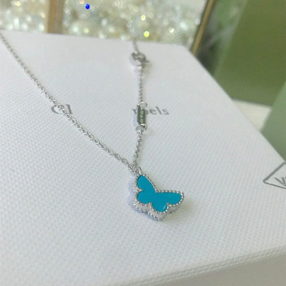 [Panda Jewelry]BUTTERFLY TURQUOISE BUTTERFLY BRACELET SILVER