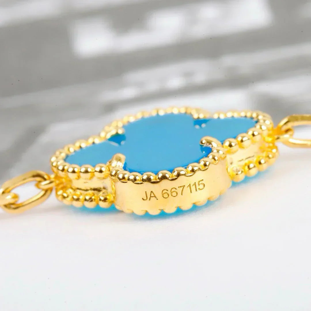 [Panda Jewelry] CLOVER 5 MOTIF TURQUOISE BRACELET COLLECTION