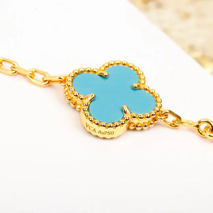 [Panda Jewelry] CLOVER 5 MOTIF TURQUOISE BRACELET COLLECTION