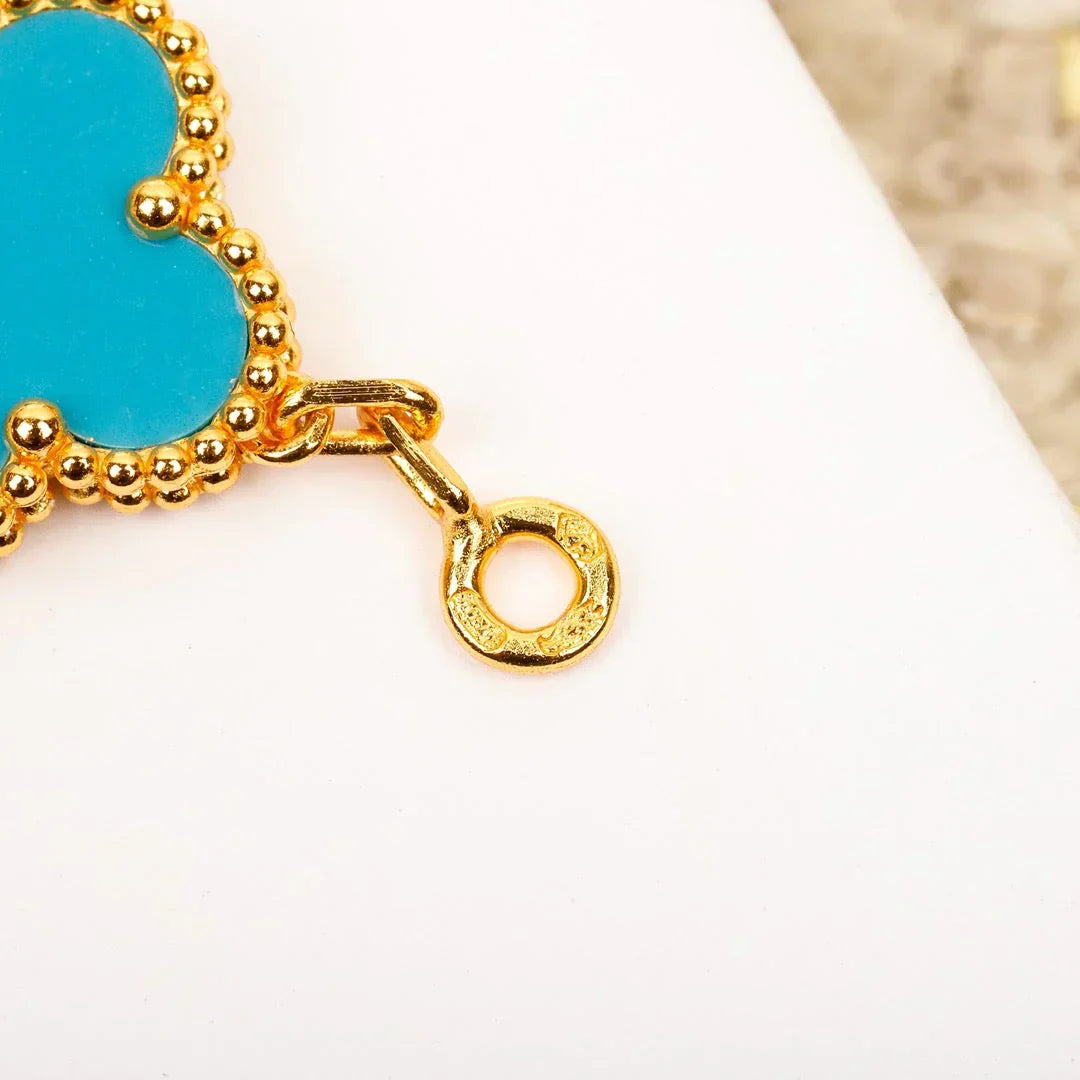 [Panda Jewelry] CLOVER 5 MOTIF TURQUOISE BRACELET COLLECTION