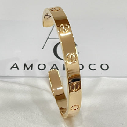 [Panda Jewelry]LOVE BRACELET 6.1MM OPEN CUFF