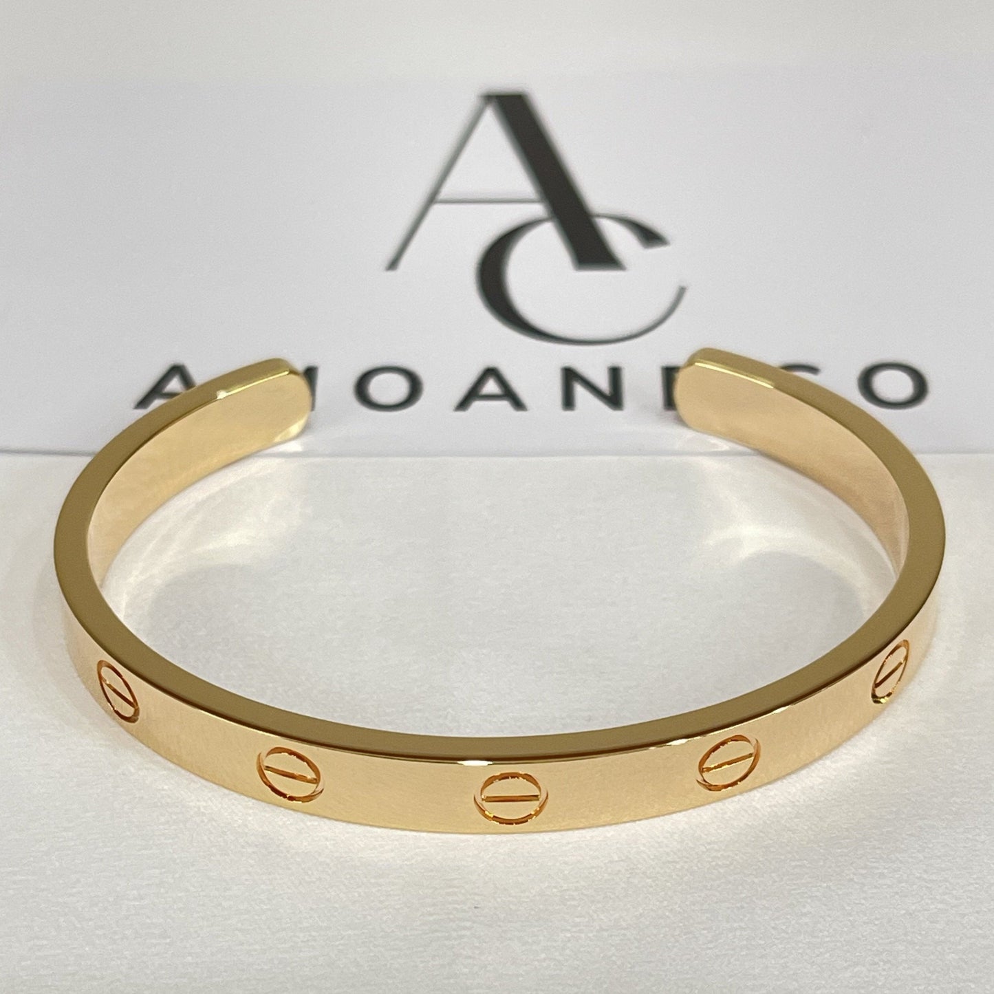 [Panda Jewelry]LOVE BRACELET 6.1MM OPEN CUFF