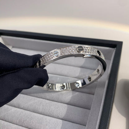 [Panda Jewelry]LOVE BRACELET 6.1MM DIAMOND-PAVED CERAMIC