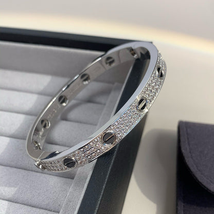 [Panda Jewelry]LOVE BRACELET 6.1MM DIAMOND-PAVED CERAMIC