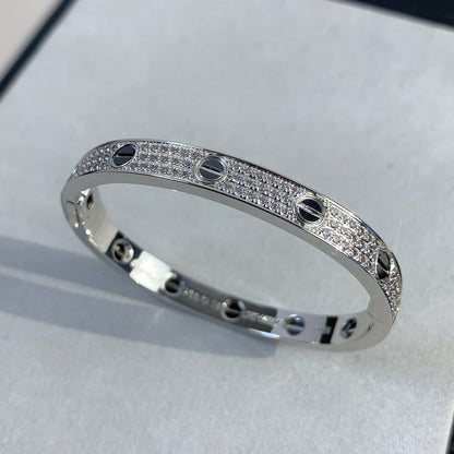 [Panda Jewelry]LOVE BRACELET 6.1MM DIAMOND-PAVED CERAMIC