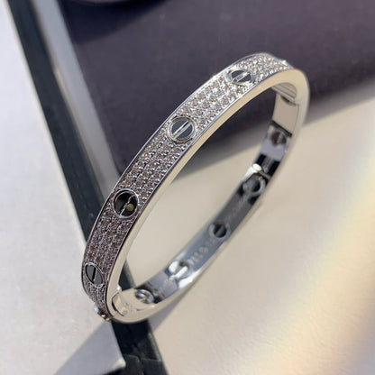 [Panda Jewelry]LOVE BRACELET 6.1MM DIAMOND-PAVED CERAMIC