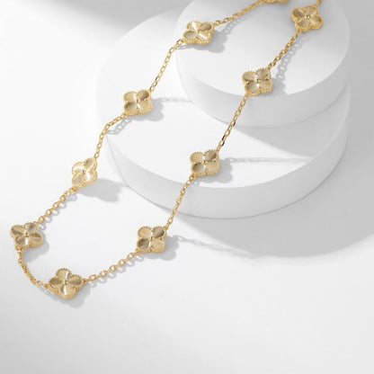 [Panda Jewelry]CLOVER 10 MOTIFS LASER NECKLACE