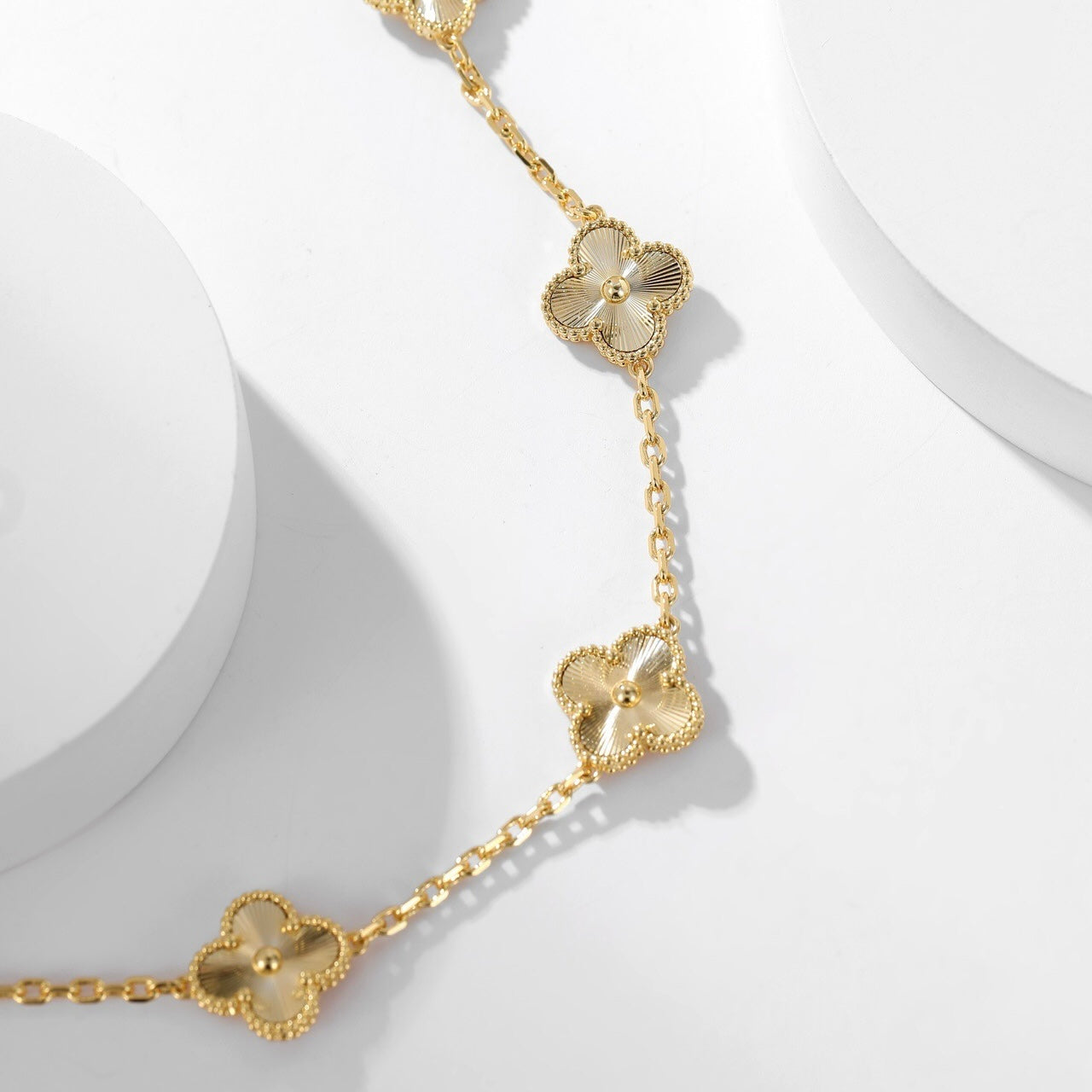 [Panda Jewelry]CLOVER 10 MOTIFS LASER NECKLACE