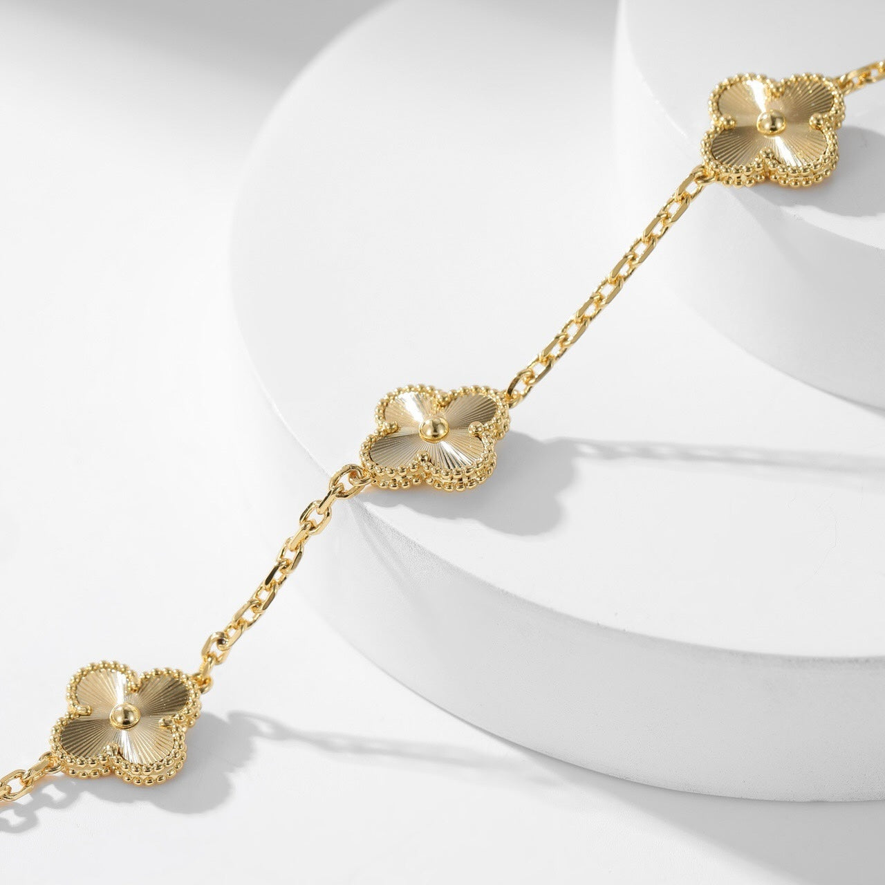[Panda Jewelry]CLOVER 10 MOTIFS LASER NECKLACE