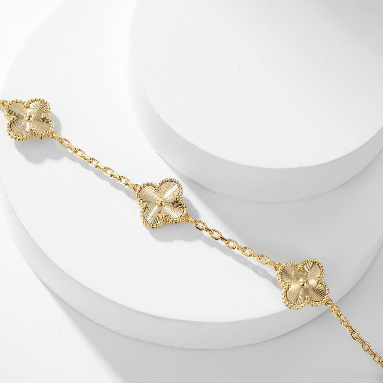 [Panda Jewelry]CLOVER 10 MOTIFS LASER NECKLACE