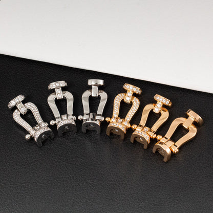 [Panda Jewelry]FORCE LARGE HORSESHOE HALF DIAMOND BRACELET ROSE GOLD
