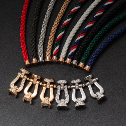 [Panda Jewelry]FORCE LARGE HORSESHOE FULL DIAMOND BRACELET ROSE GOLD
