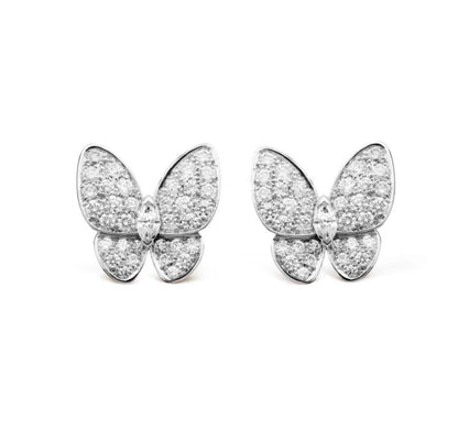 [Panda Jewelry]BUTTERFLY ALL DIAMOND EARRINGS