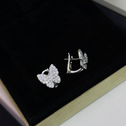 [Panda Jewelry]BUTTERFLY ALL DIAMOND EARRINGS