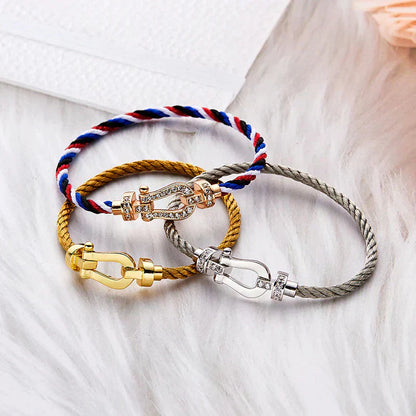 [Panda Jewelry]FORCE LARGE HORSESHOE NO DIAMOND BRACELET GOLD