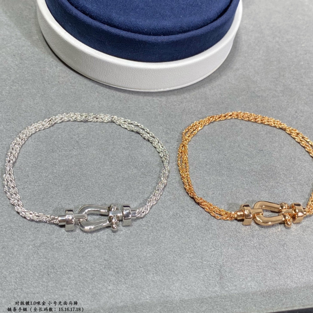 [Panda Jewelry]FORCE SMALL HORSESHOE  DIAMOND CHAIN ROPE BRACELET