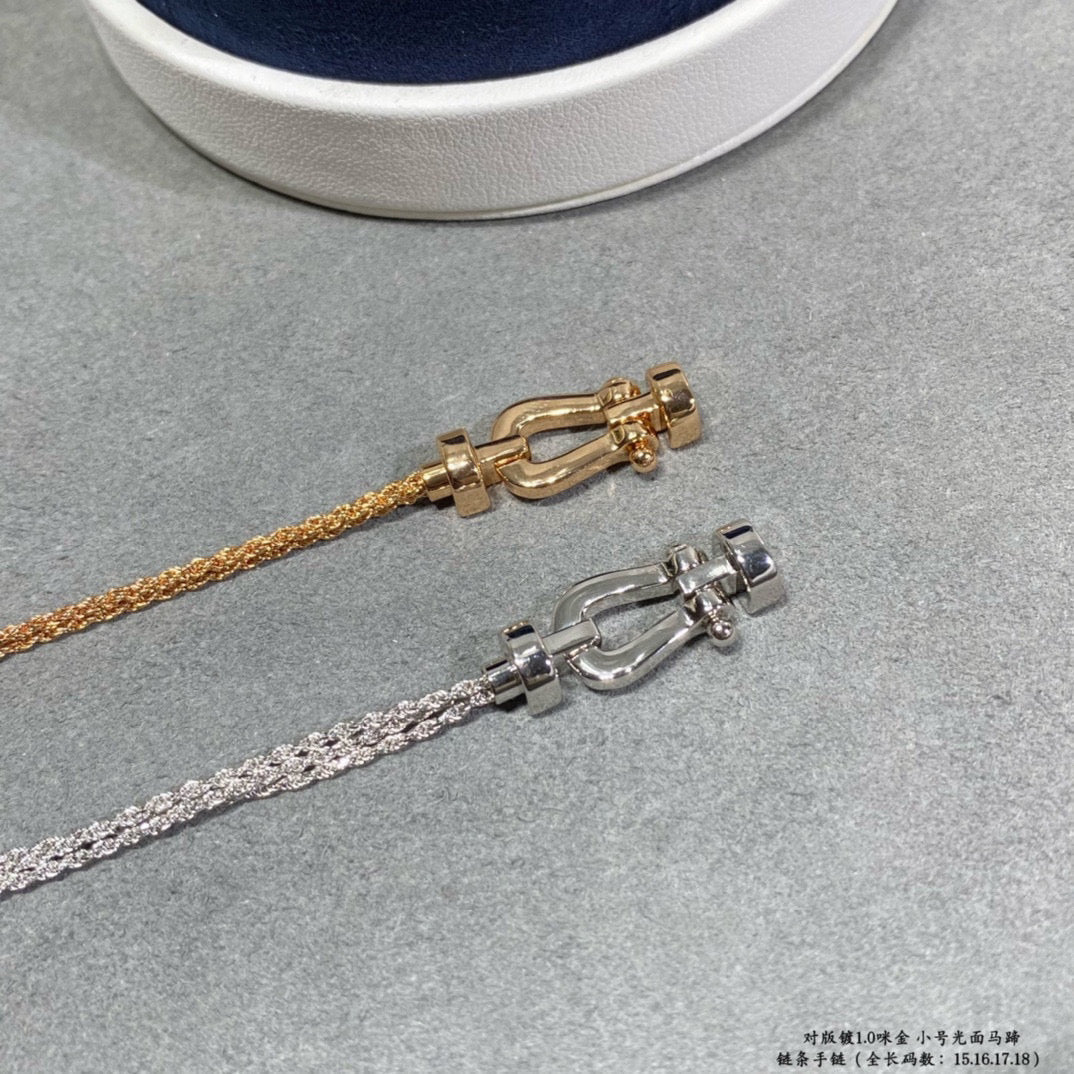 [Panda Jewelry]FORCE SMALL HORSESHOE  DIAMOND CHAIN ROPE BRACELET