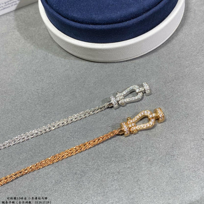 [Panda Jewelry]FORCE SMALL HORSESHOE  DIAMOND CHAIN ROPE BRACELET
